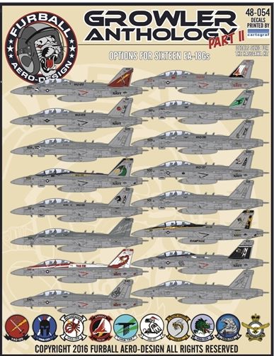 Furball FBD48054 Growler Anthology Part II EA-18G Decals 1:48