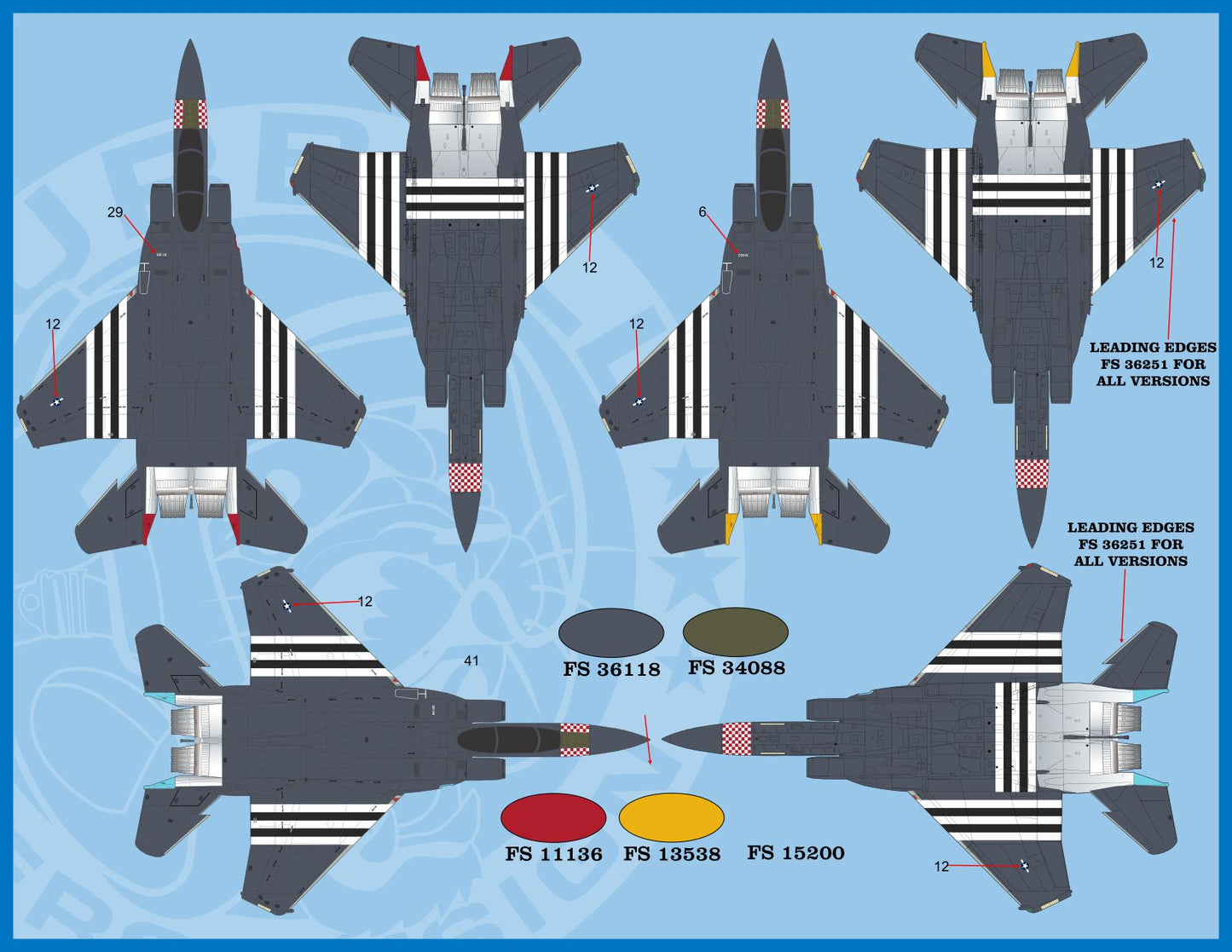Furball FBD48071 F-15C/E Heritage Eagles Decals 1:48