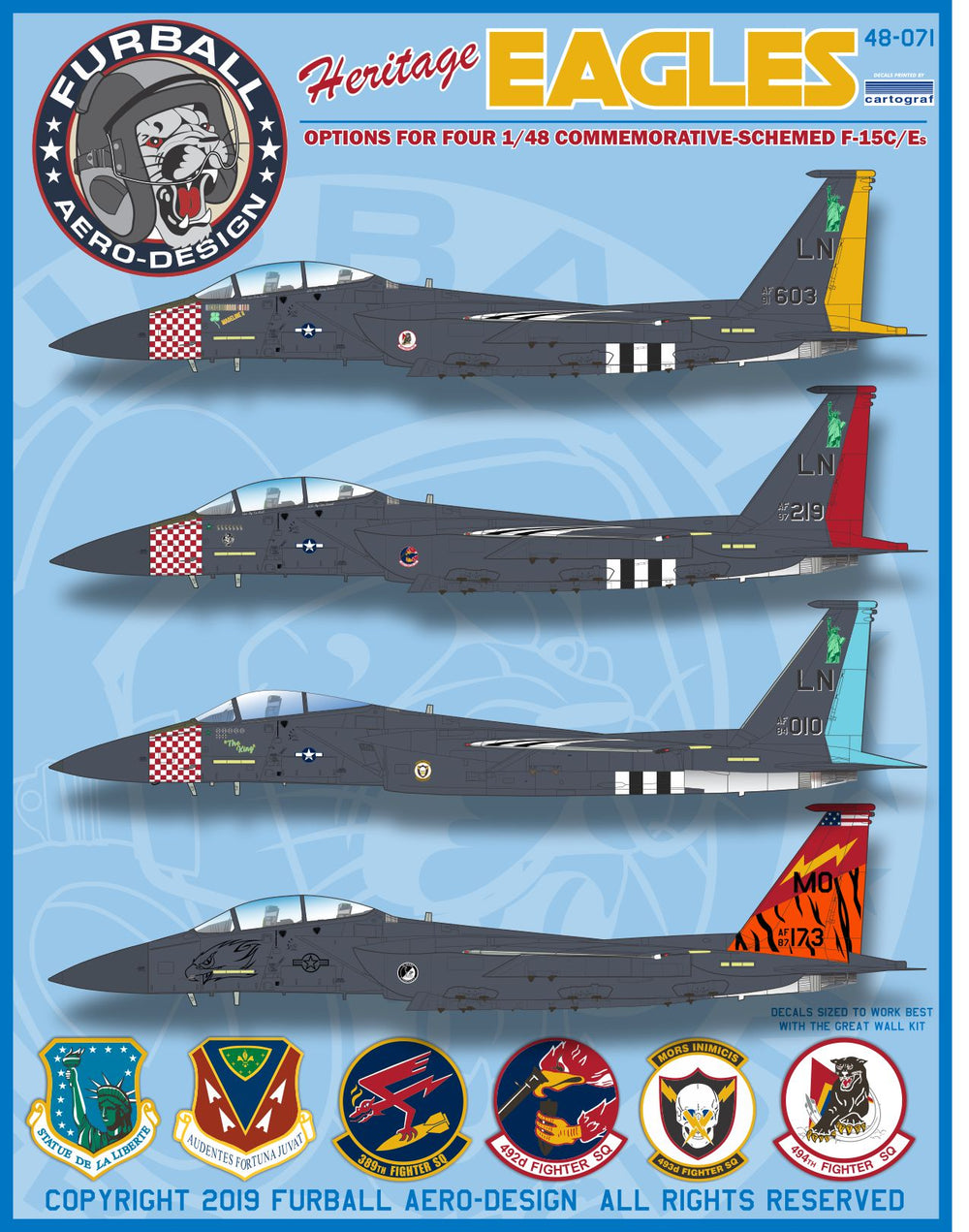 Furball FBD48071 F-15C/E Heritage Eagles Decals 1:48