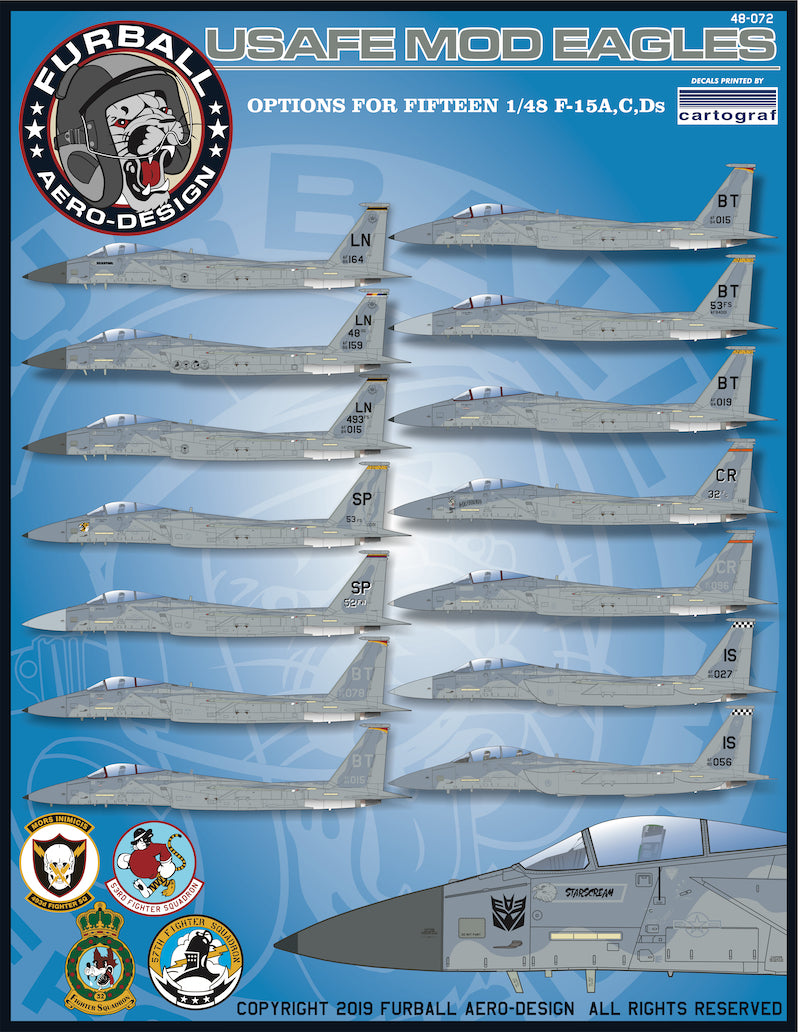 Furball FBD48072 USAFE Mod Eagles F-15A/C/D Decals 1:48