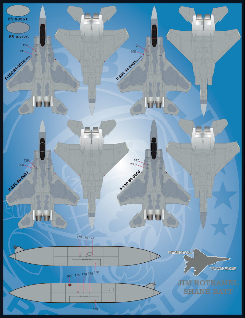 Furball FBD48072 USAFE Mod Eagles F-15A/C/D Decals 1:48