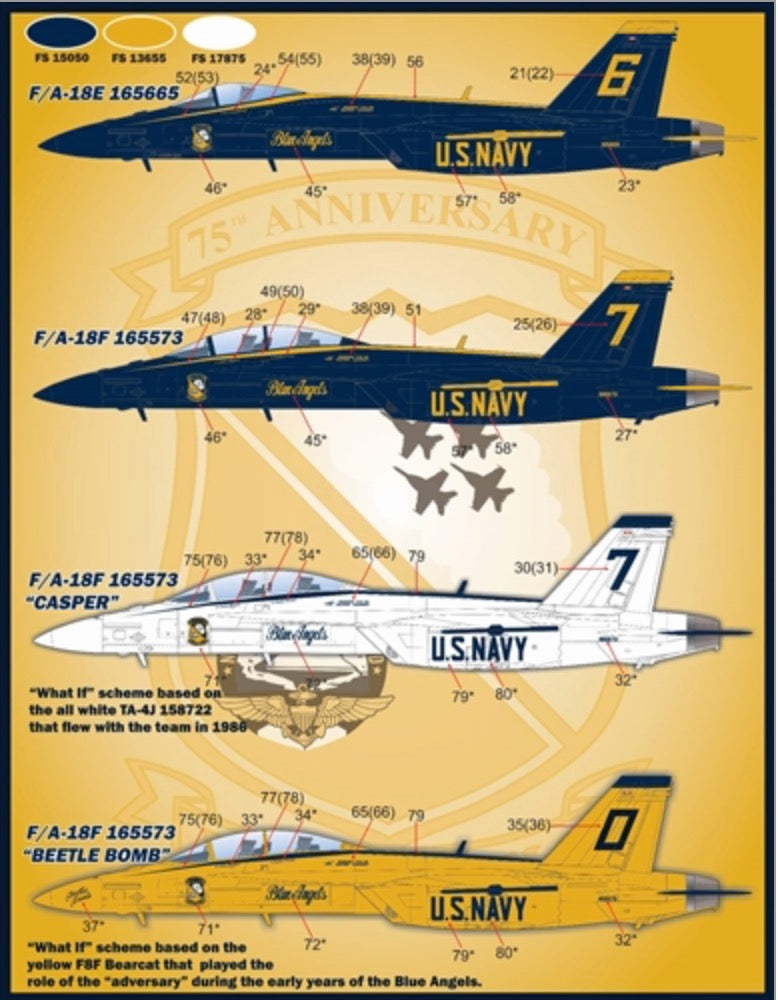 Furball FBD48079 Blue Angels 2021 F/A-18E/F Decals 1:48