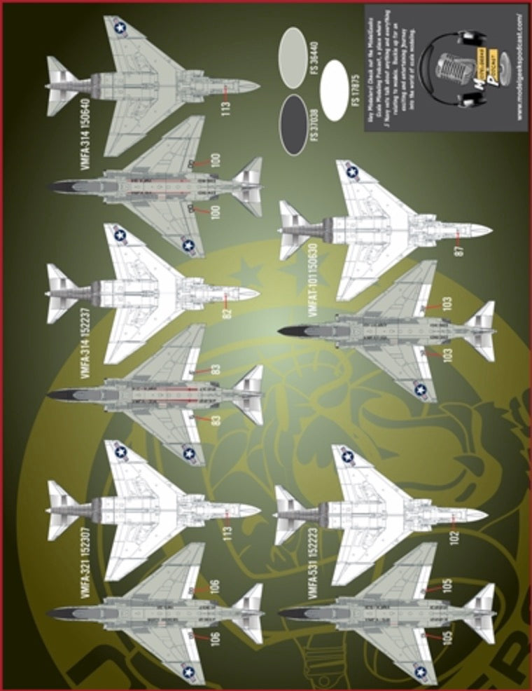 Furball FBD48089 USMC Rhinos Pt 3 F-4N/J Phantom Decals 1:48