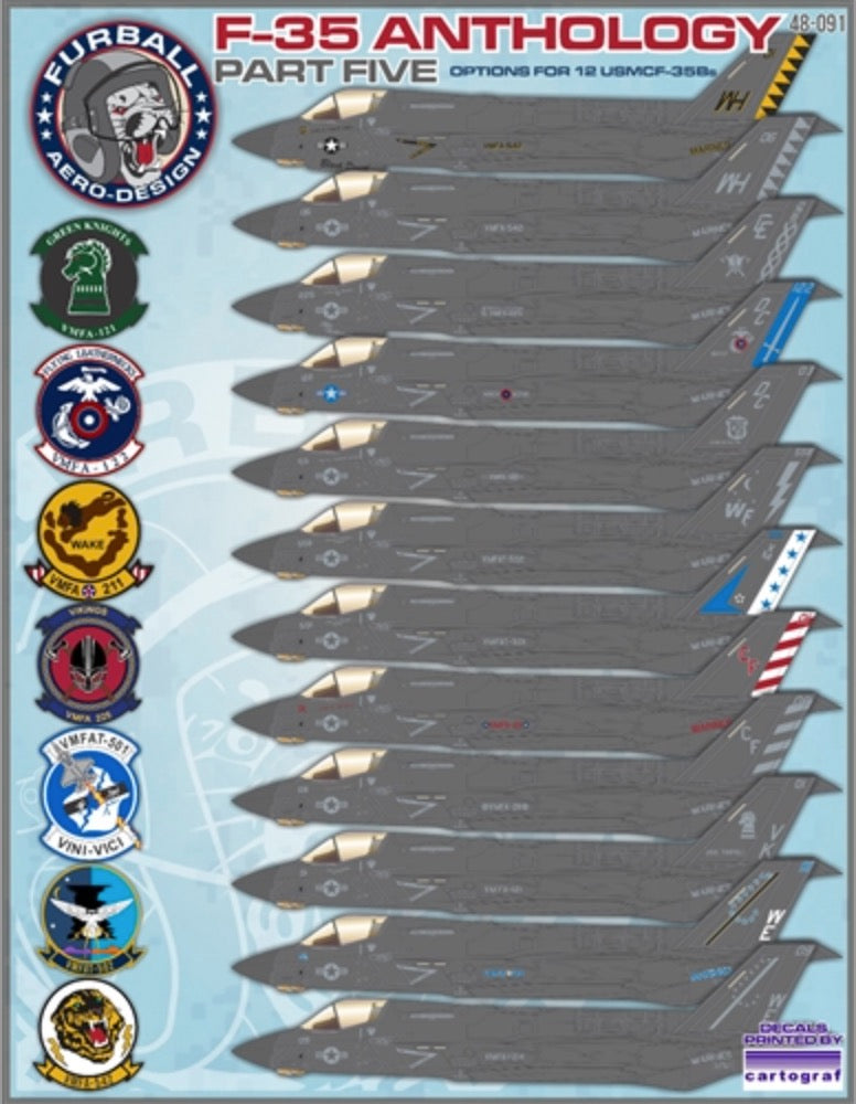 Furball FBD48091 F-35B Anthology Pt V (Tamiya) Decals 1:48