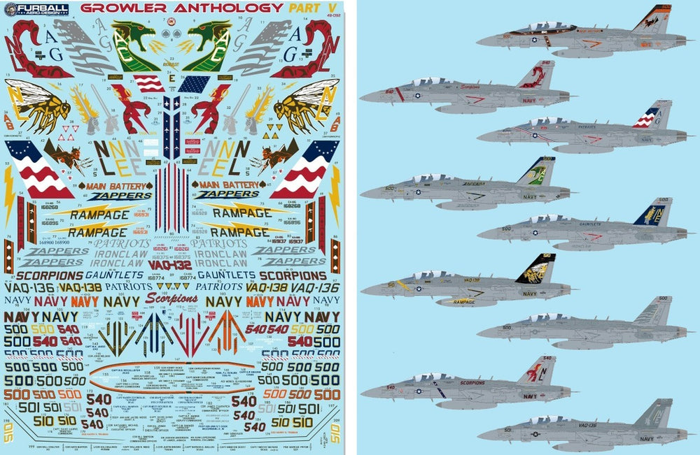 Furball FBD48092 Growler Anthology Part V Decals 1:48
