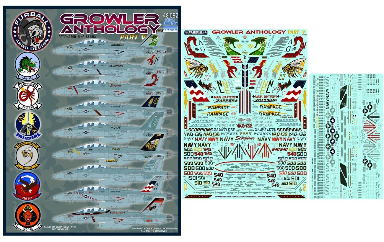 Furball FBD48092 Growler Anthology Part V Decals 1:48