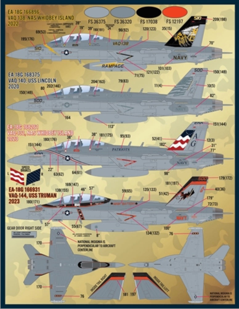 Furball FBD48092 Growler Anthology Part V Decals 1:48