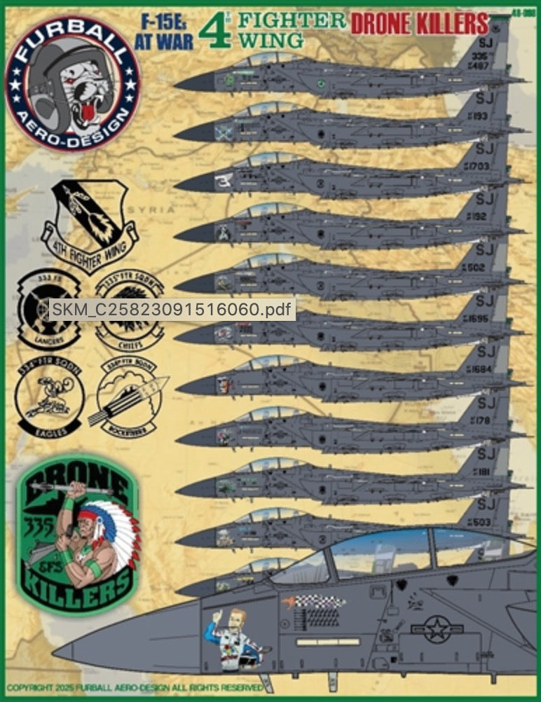 Furball FBD48098 F-15E Eagles at War 4th FW Decals 1:48