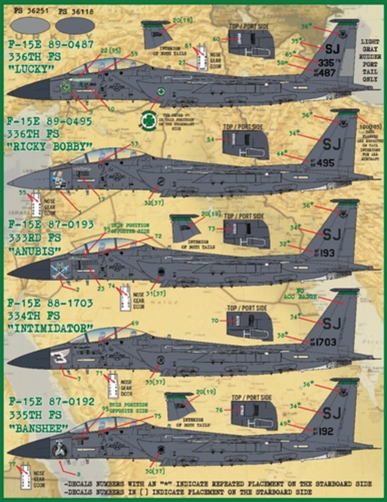 Furball FBD48098 F-15E Eagles at War 4th FW Decals 1:48