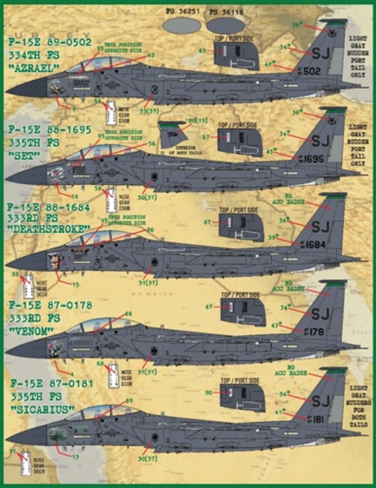 Furball FBD48098 F-15E Eagles at War 4th FW Decals 1:48