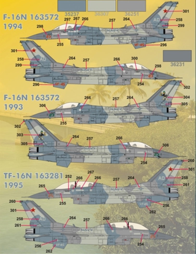 Furball FBD48099 Boca Chica Bandits VF-45 Adversary Decals 1:48