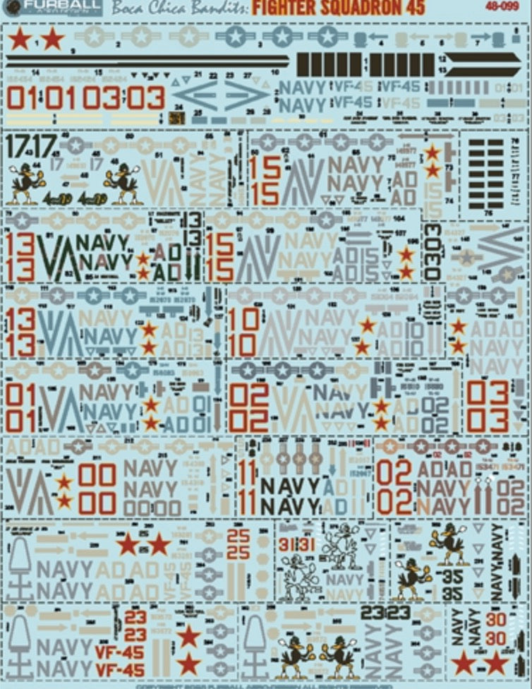 Furball FBD48099 Boca Chica Bandits VF-45 Adversary Decals 1:48