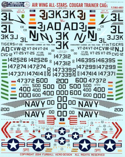 Furball FBDS4801 F9F-8T/TF-9J Cougar Air Wing All Stars 1:48
