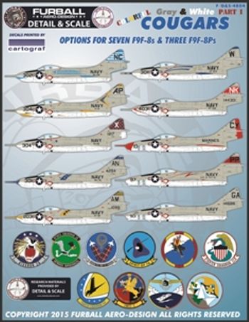 Furball Aero-Design FBDS4804 1:48 Colorful Gray & White Cougars