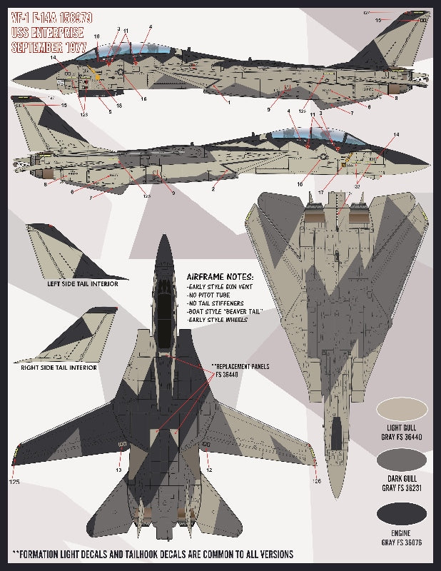 Furball FBDS4815 F-14 Heater-Ferris Scheme Decals Pt VII 1:48