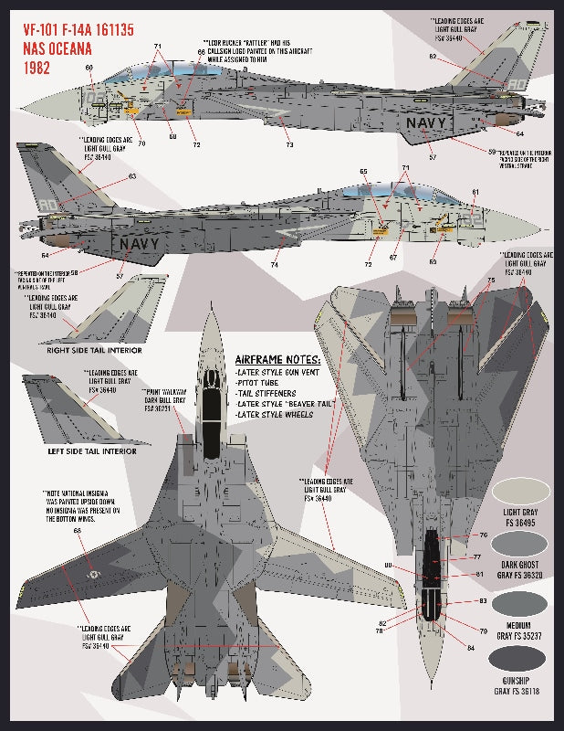 Furball FBDS4815 F-14 Heater-Ferris Scheme Decals Pt VII 1:48