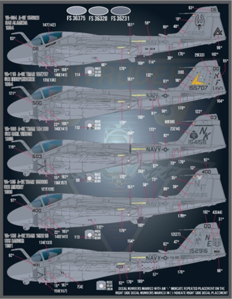 Furball FBDS4828 Colors & Markings Grumman A-6 Intruders 1:48