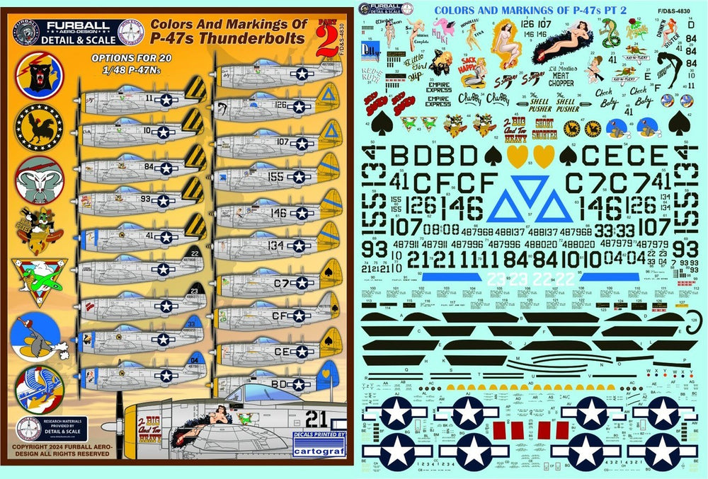 Furball FBDS4830 Colors & Markings P-47N Thunderbolt Pt 2 1:48