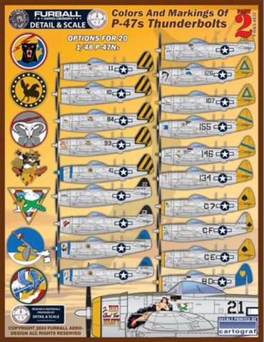 Furball FBDS4830 Colors & Markings P-47N Thunderbolt Pt 2 1:48