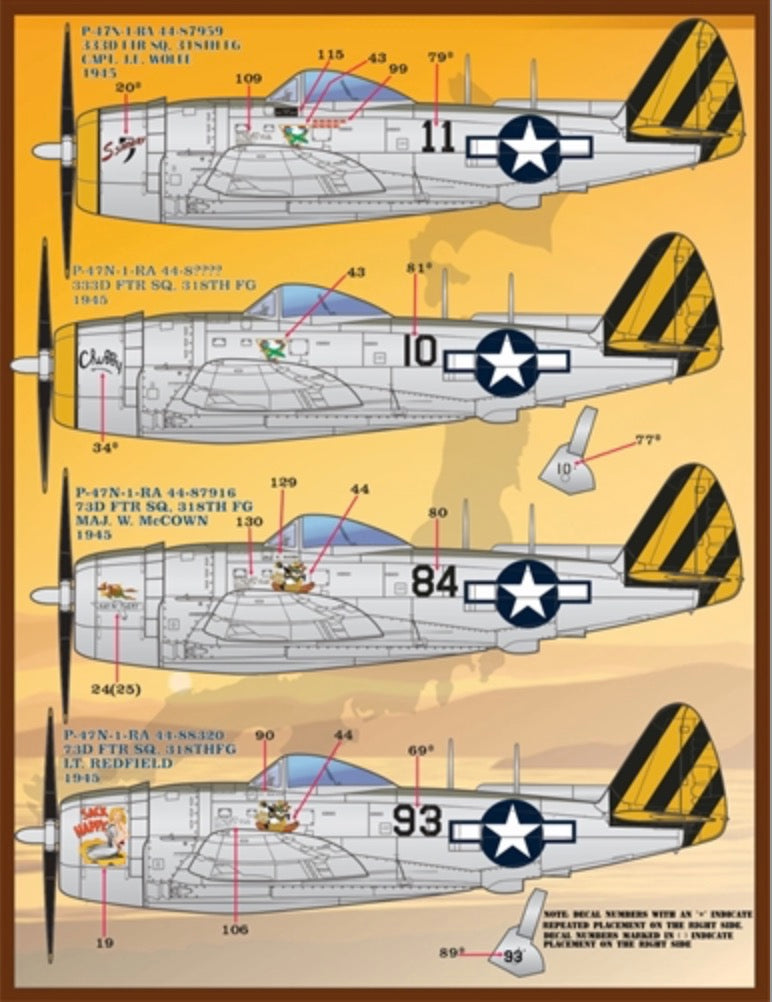 Furball FBDS4830 Colors & Markings P-47N Thunderbolt Pt 2 1:48