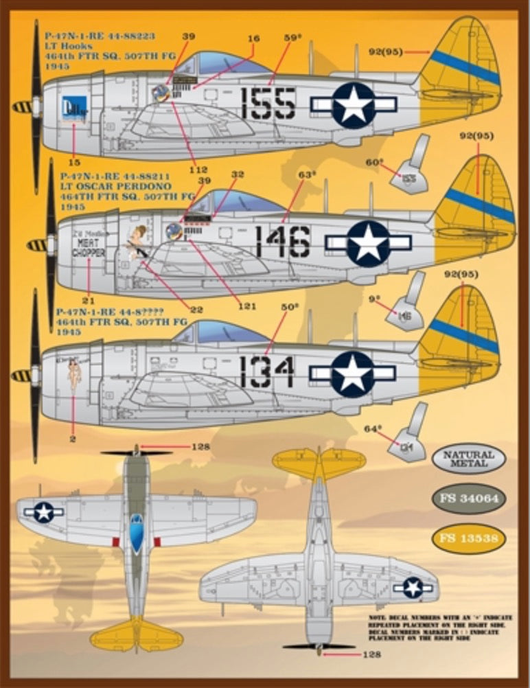 Furball FBDS4830 Colors & Markings P-47N Thunderbolt Pt 2 1:48