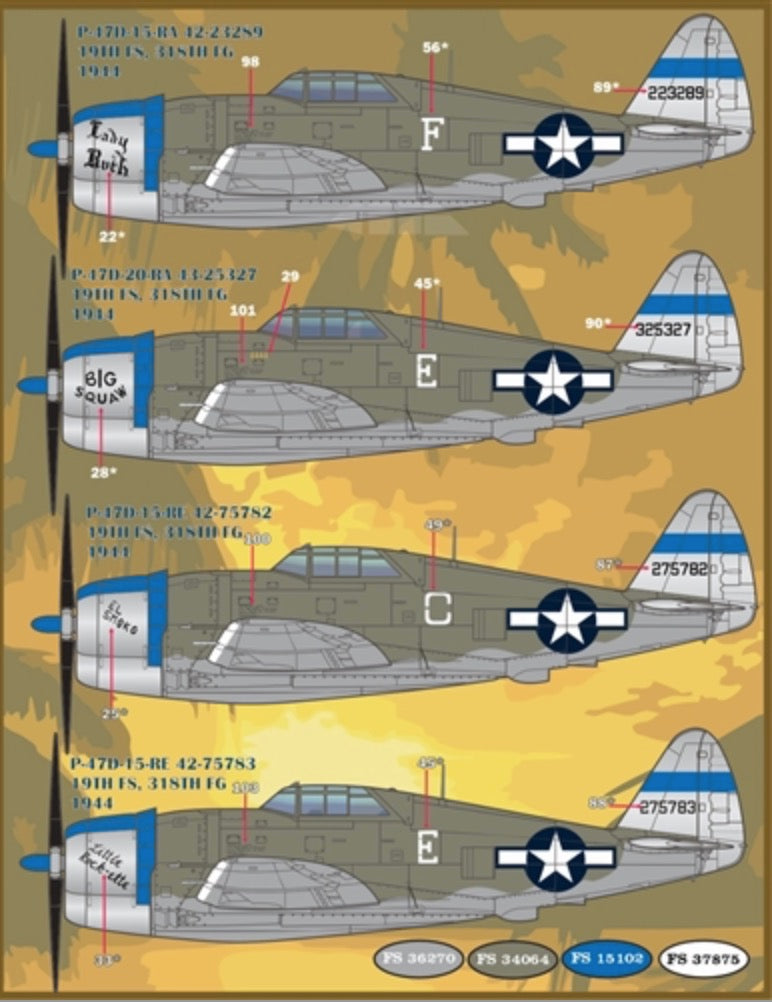 Furball FBDS4831 Colors & Markings P-47 Thunderbolt Pt 3 1:48