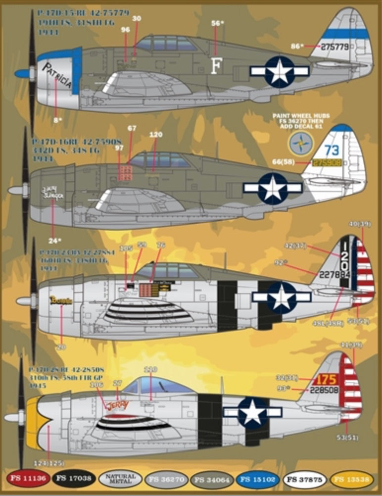 Furball FBDS4831 Colors & Markings P-47 Thunderbolt Pt 3 1:48