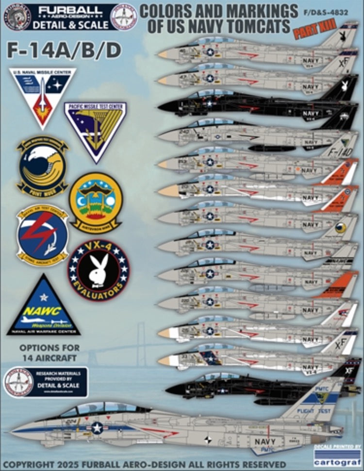 Furball Aero-Design FBDS4832 1:48 "Colors & Markings of US Navy Tomcats Part 13"