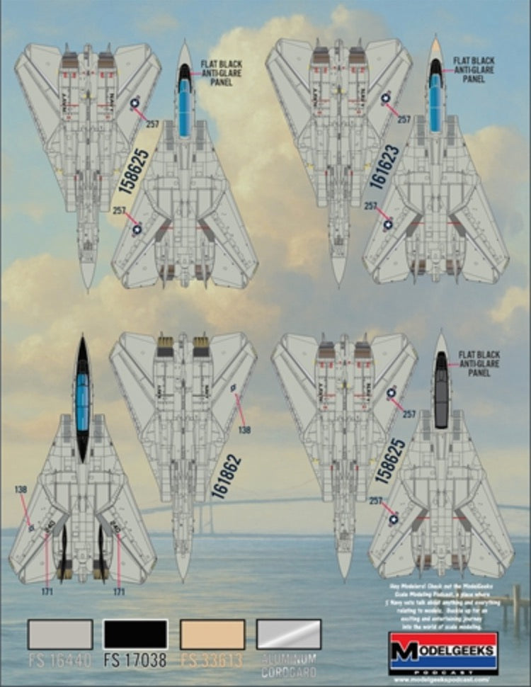 Furball Aero-Design FBDS4832 1:48 "Colors & Markings of US Navy Tomcats Part 13"