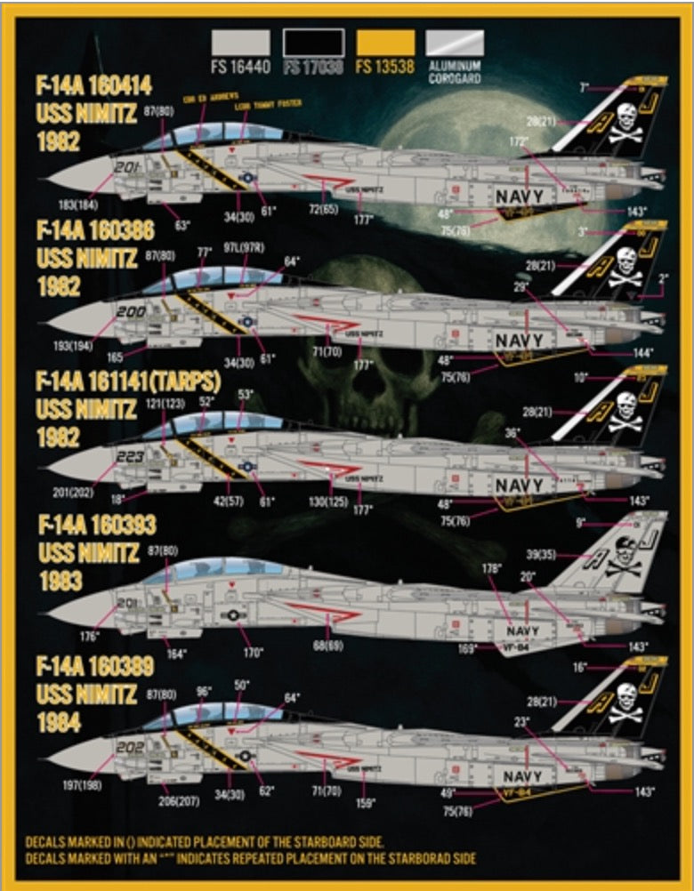 Furball Aero-Design FBDS4833 1:48 "Colors & Markings of US Navy Tomcats Part 14"