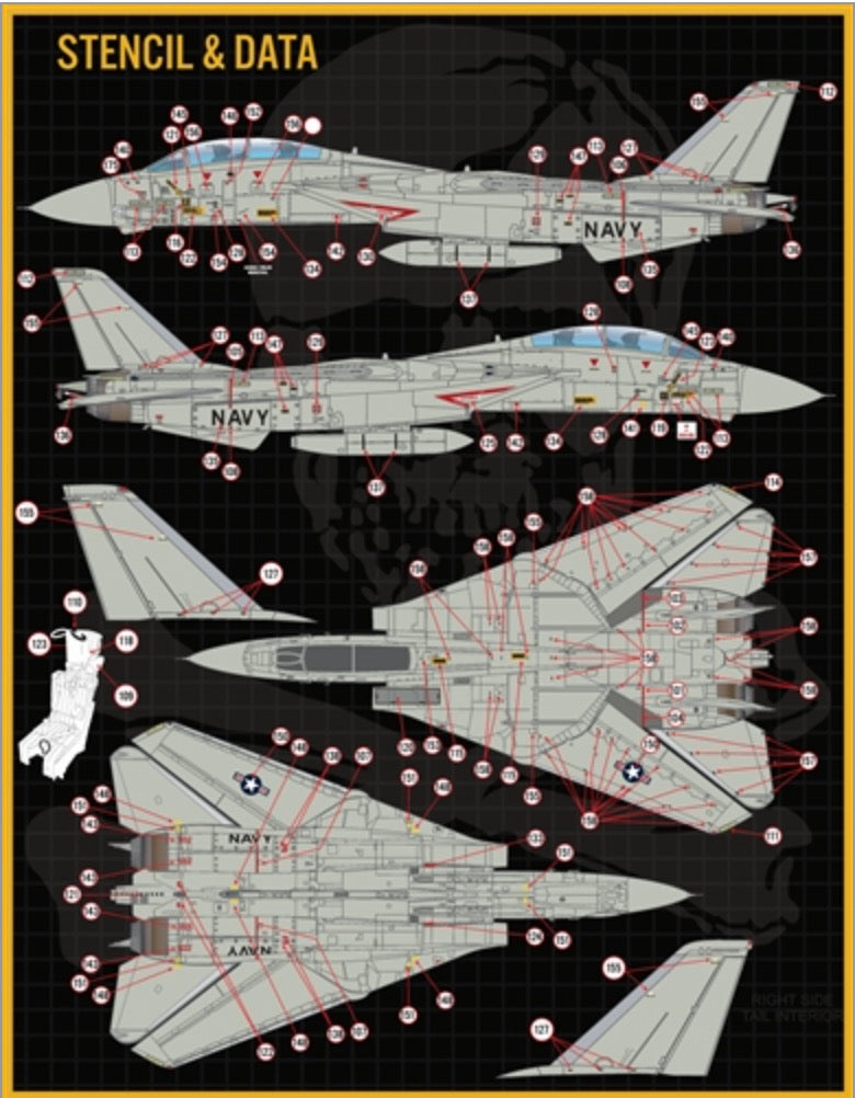 Furball Aero-Design FBDS4833 1:48 "Colors & Markings of US Navy Tomcats Part 14"