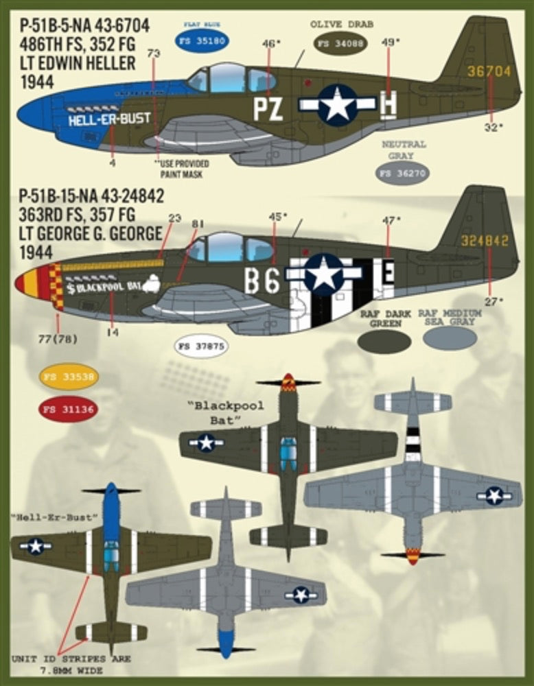 Furball Aero-Design FBDS4834 1:48 Colors & Marking of P-51s Part I