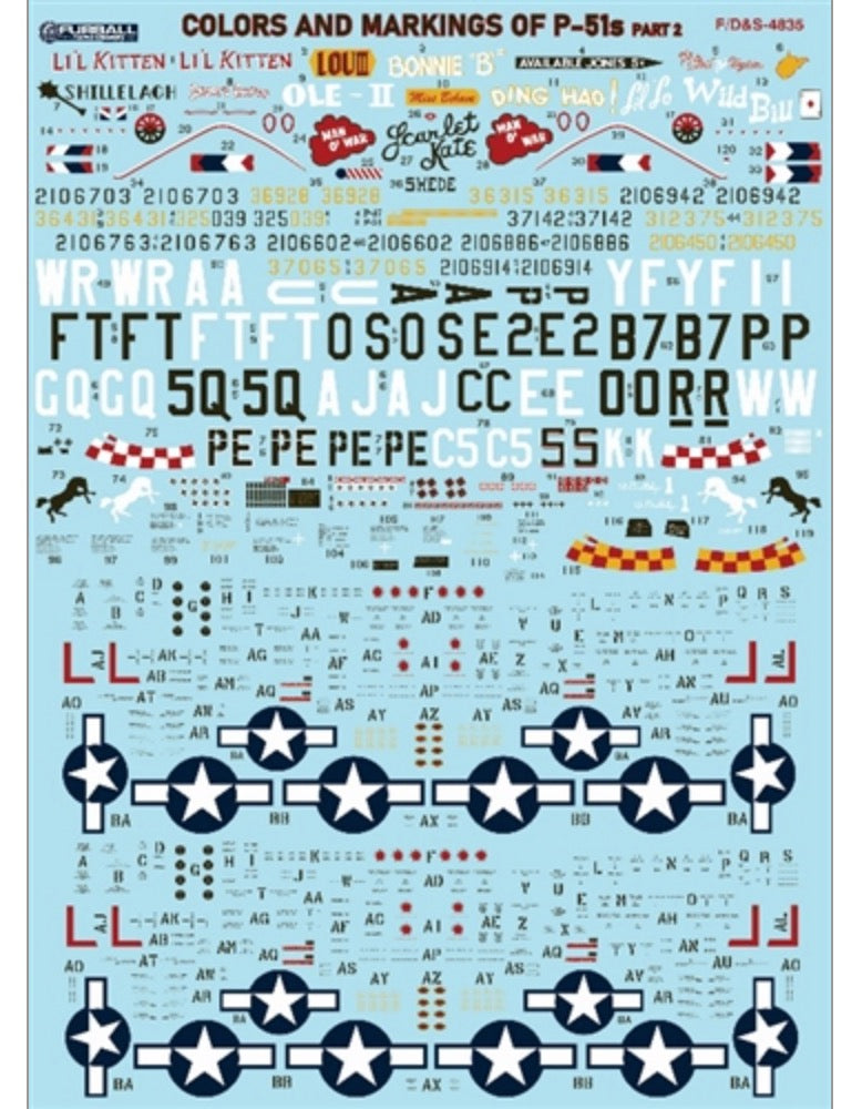 Furball FBDS4835 Colors & Markings P-51B/C Mustang Pt II 1:48