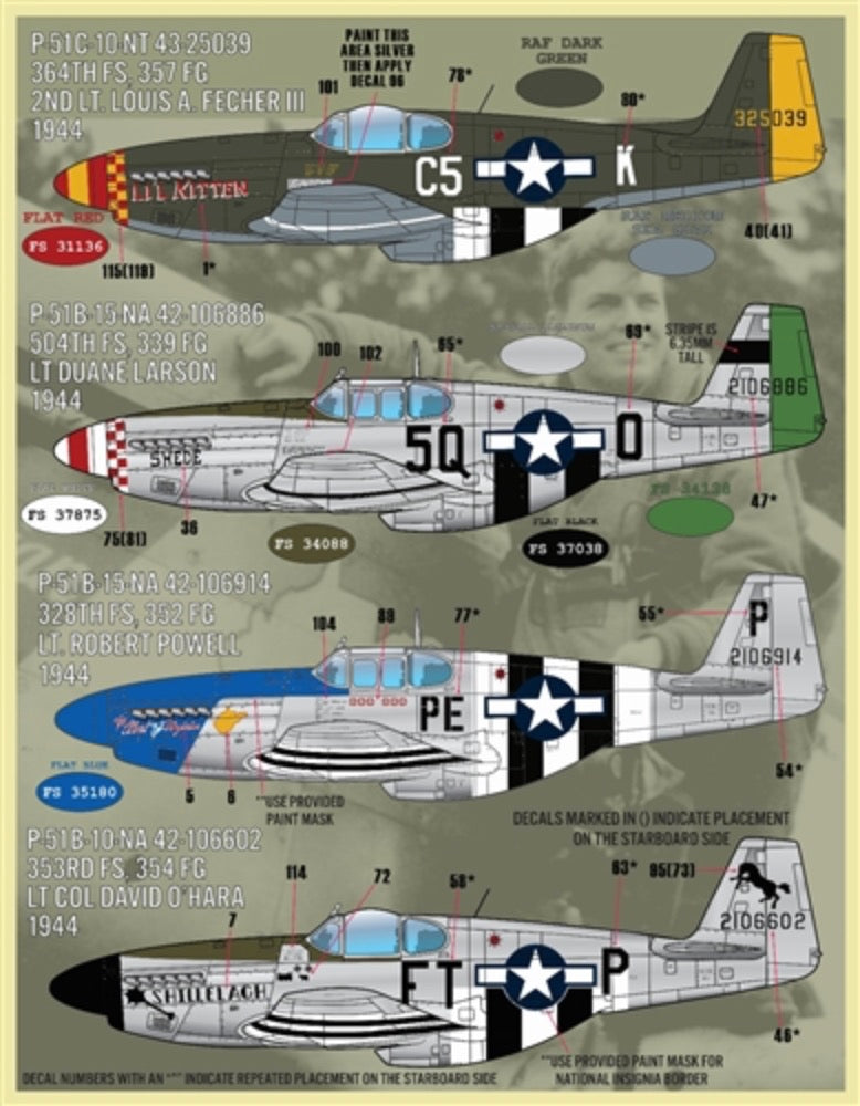 Furball FBDS4835 Colors & Markings P-51B/C Mustang Pt II 1:48