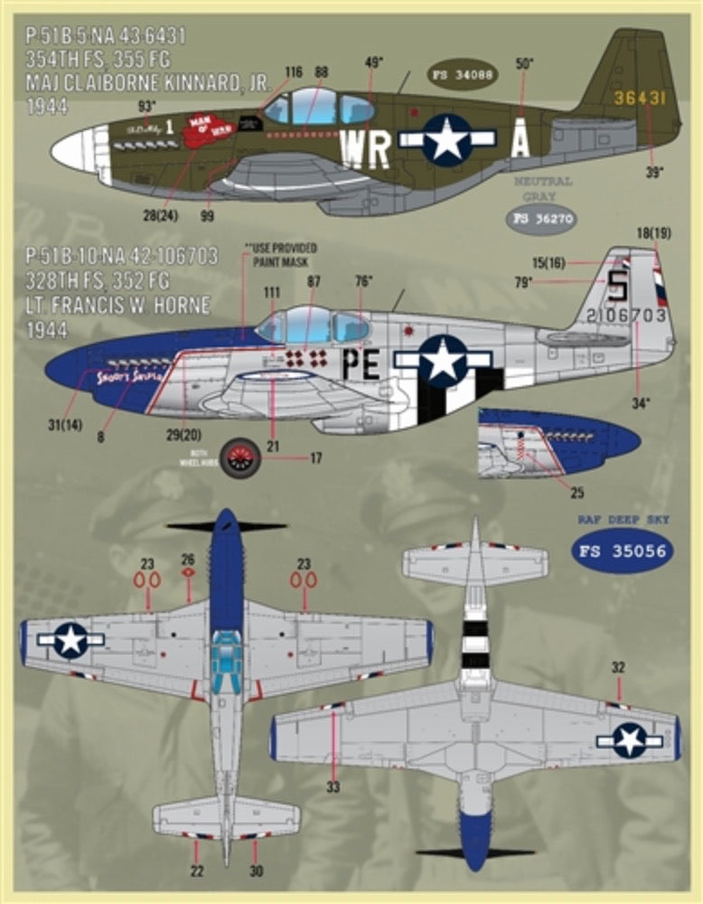 Furball FBDS4835 Colors & Markings P-51B/C Mustang Pt II 1:48