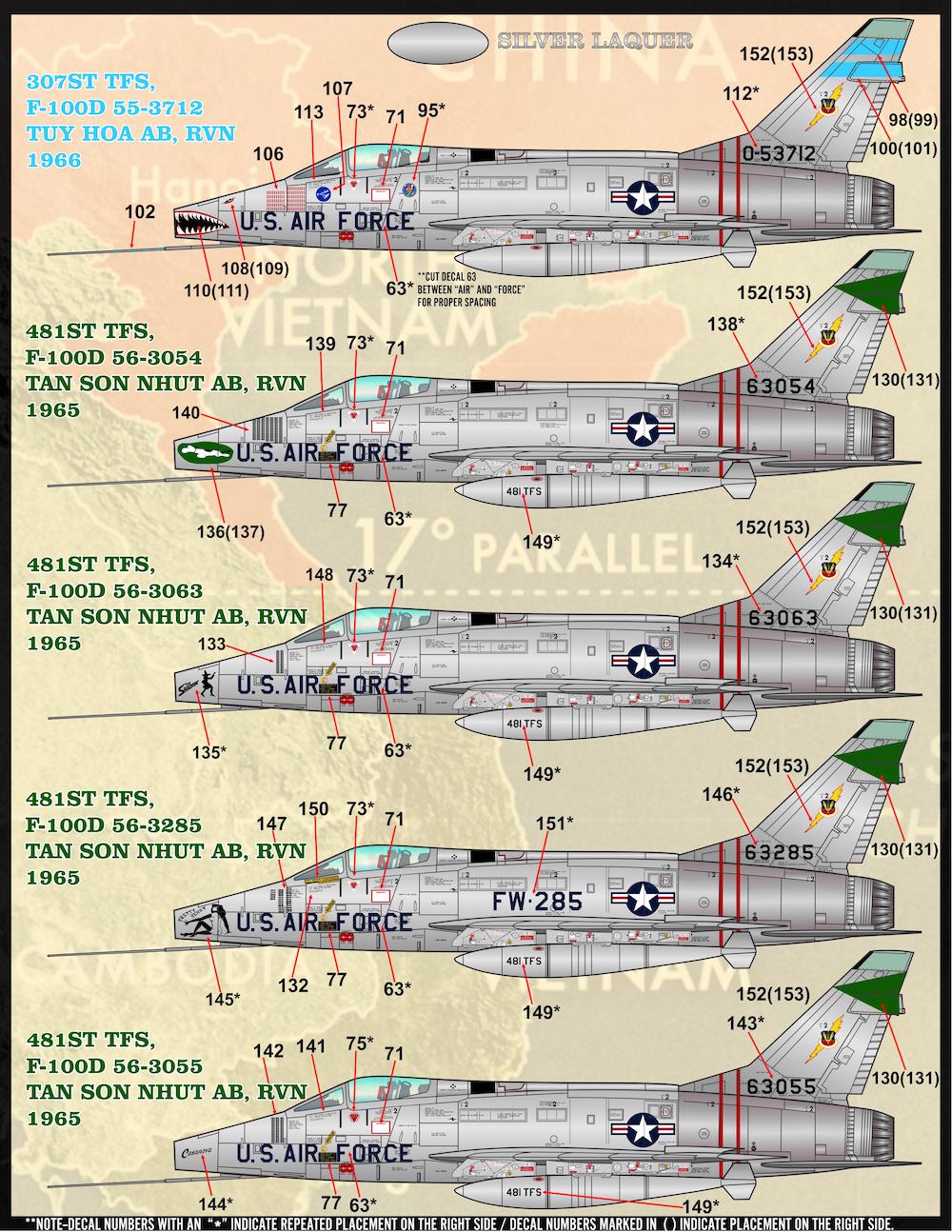 Furball FBDS7202 Decal Options & Stencils (Enough for 2 Models) 1:72