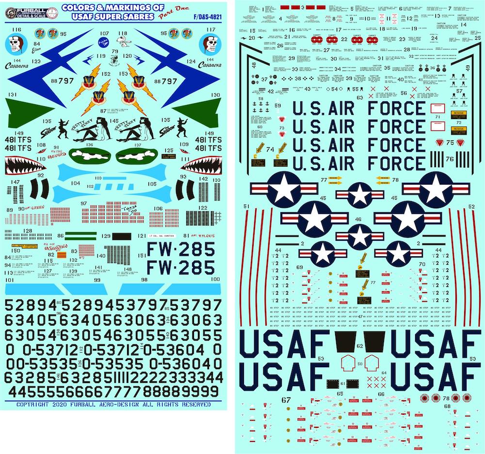 Furball FBDS7202 Decal Options & Stencils (Enough for 2 Models) 1:72