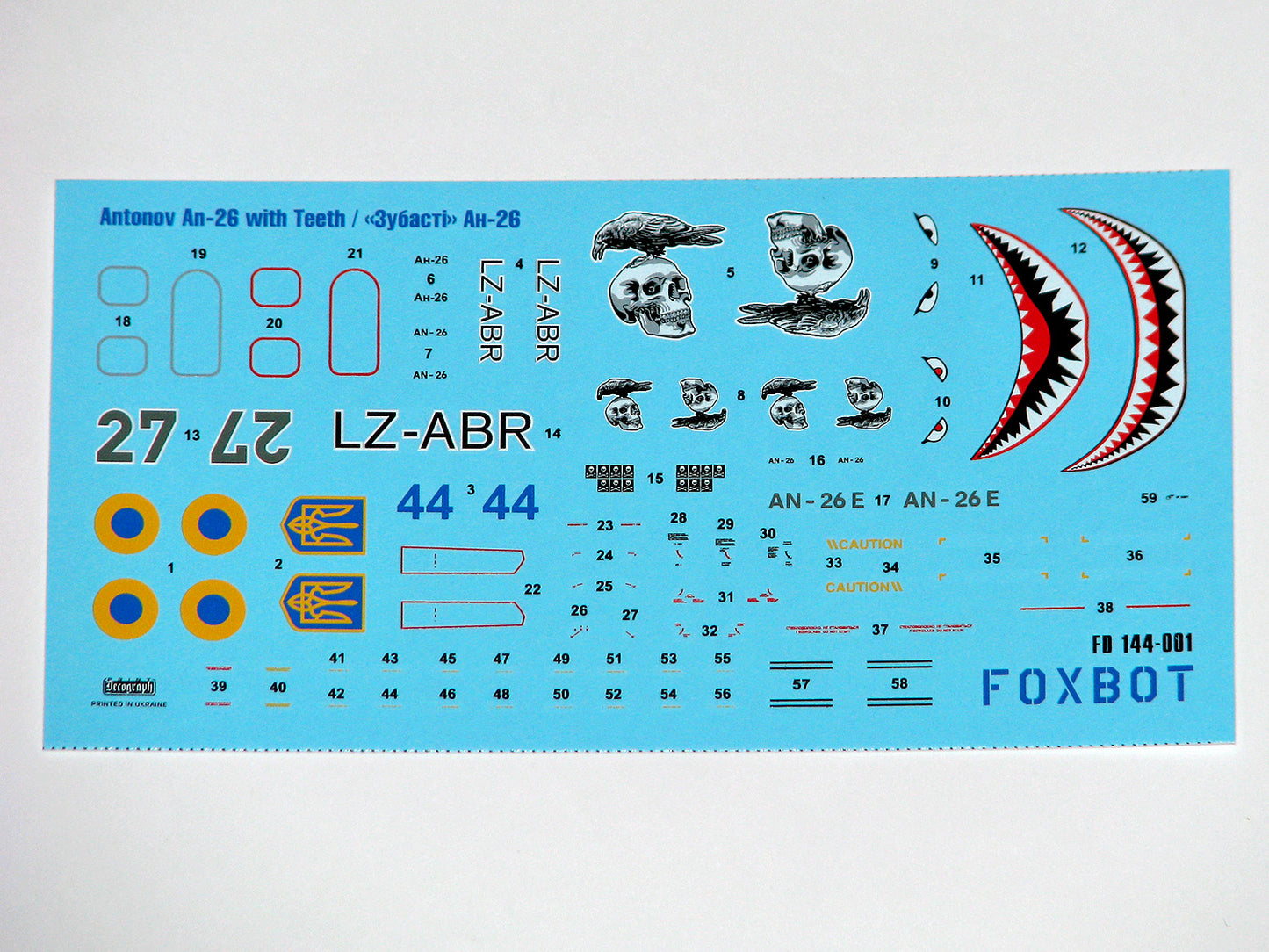 Foxbot Decals FBOT144001 1:144 Antonov An-26 with teeth