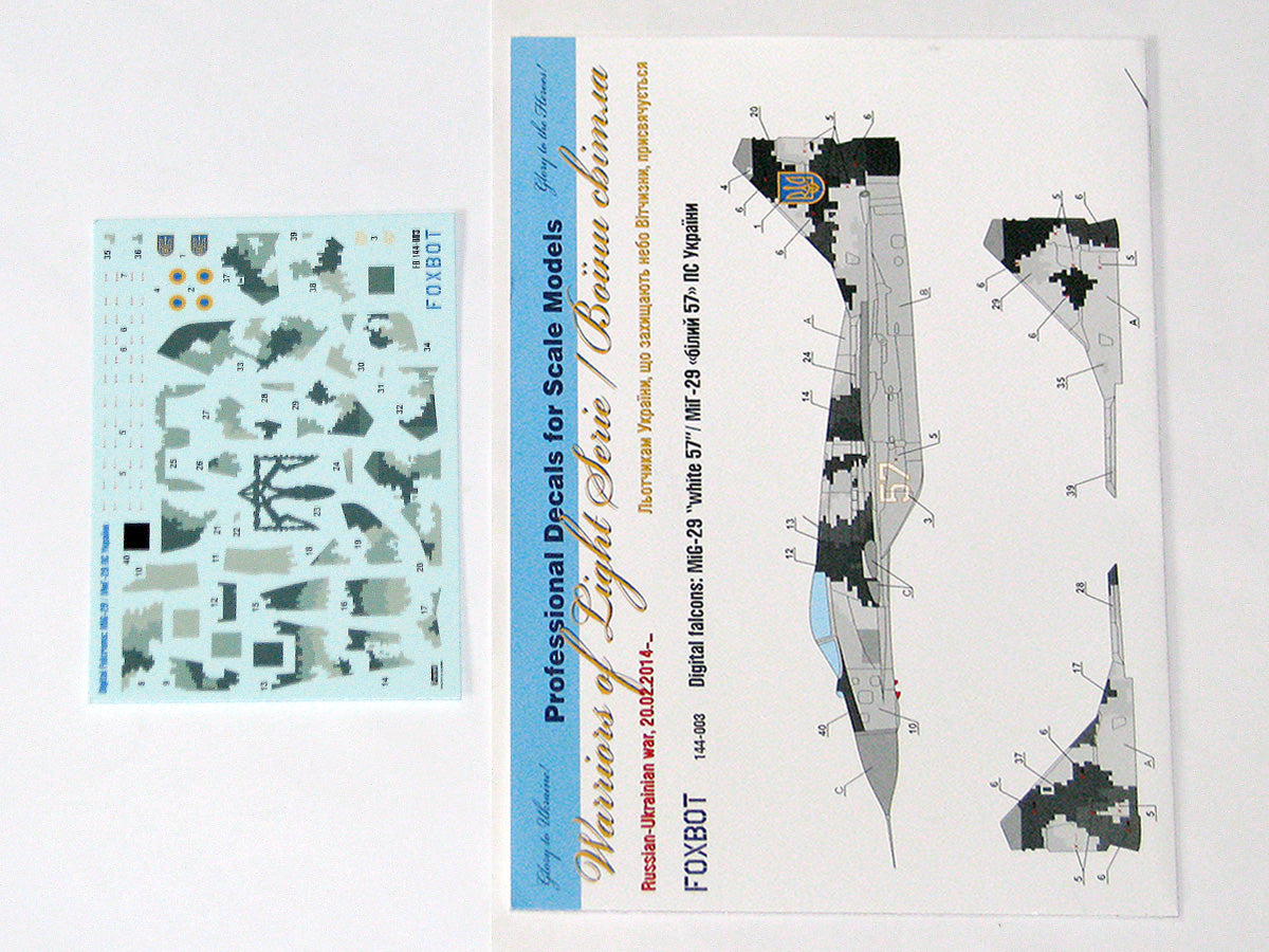 Foxbot Decals FBOT144003 1:144 Digital Falcons: Mikoyan MiG-29