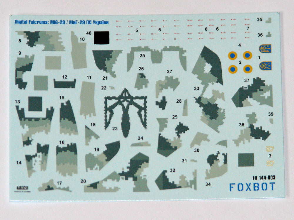 Foxbot Decals FBOT144003 1:144 Digital Falcons: Mikoyan MiG-29