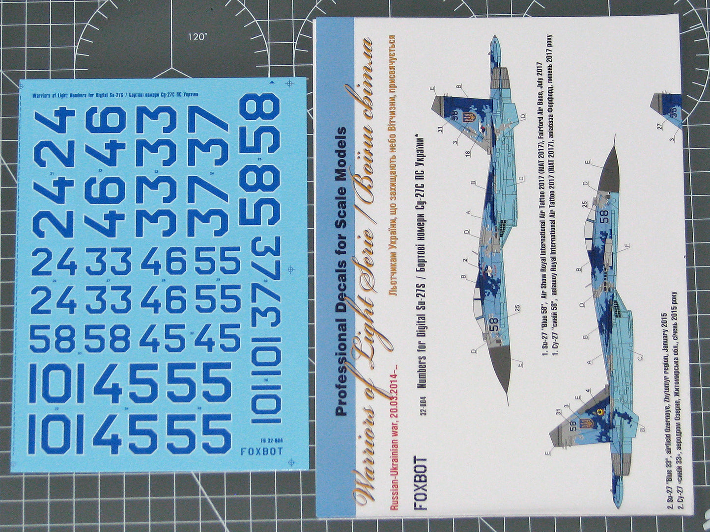 Foxbot Decals FBOT32004 1:32 Digital Sukhoi Su-27S Numbers