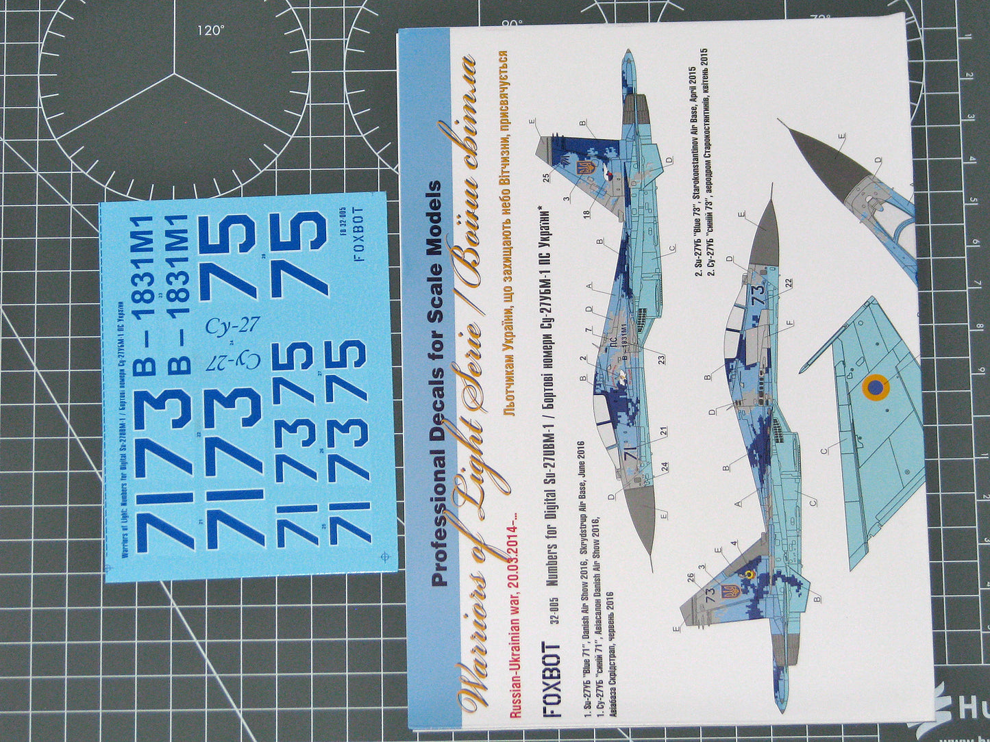 Foxbot Decals FBOT32005 1:32 Digital Sukhoi Su-27UBM Numbers f