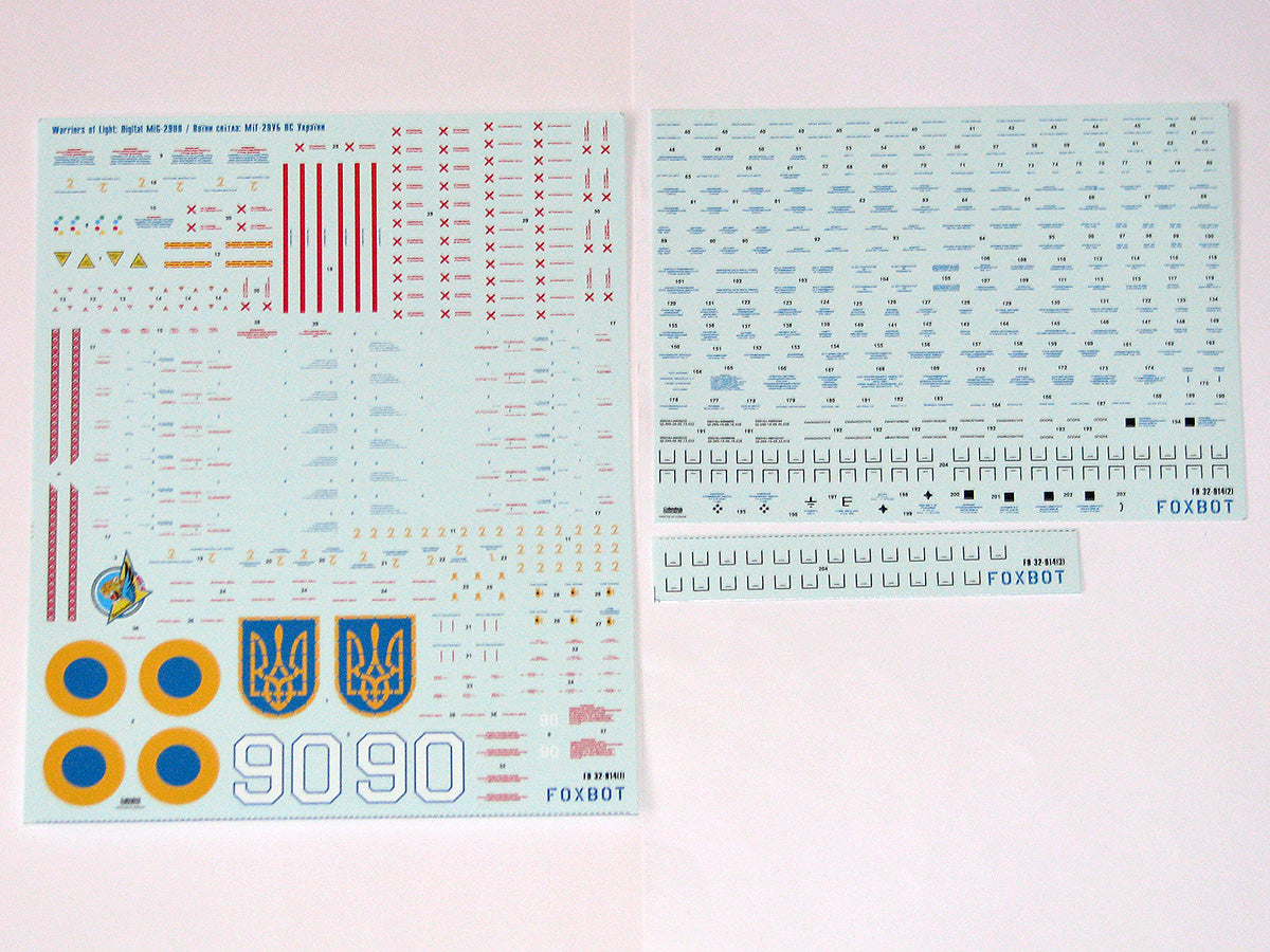 Foxbot FBOT32014 Ukrainian MiG-29UB Digital Camo Decals 1:32