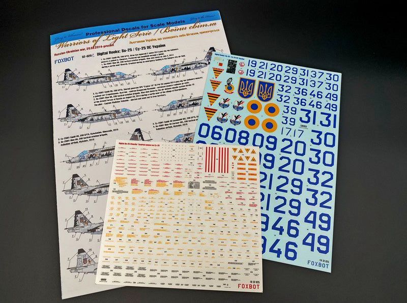 Foxbot FBOT32025T 1:32 Su-25 Digital Camouflage Stencils (Trumpeter)