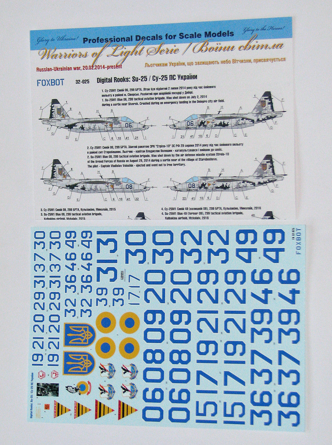Foxbot Decals FBOT32025 1:32 Digital Rooks :Sukhoi Su-25  Trumpeter kit