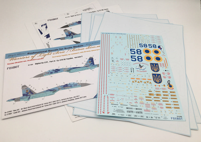 Foxbot FBOT32033A Ukrainian Su-27PM1 Digital Camo Decals 1:32