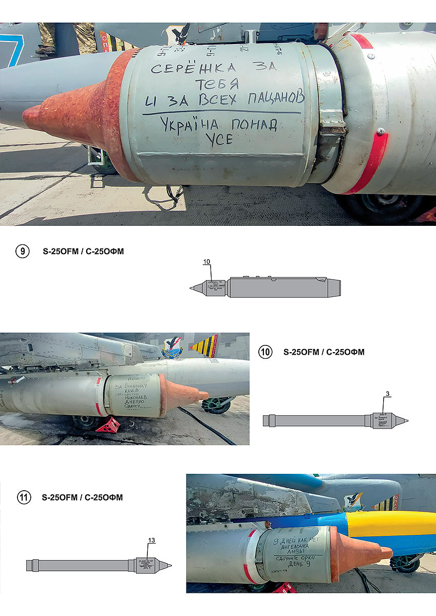 Foxbot FBOT32038 S-25 Rocket Death Wish Stencils Ukraine 1:32