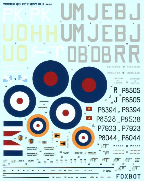 Foxbot Decals FBOT48002 1:48 Supermarine Spitfire Mk.II 1