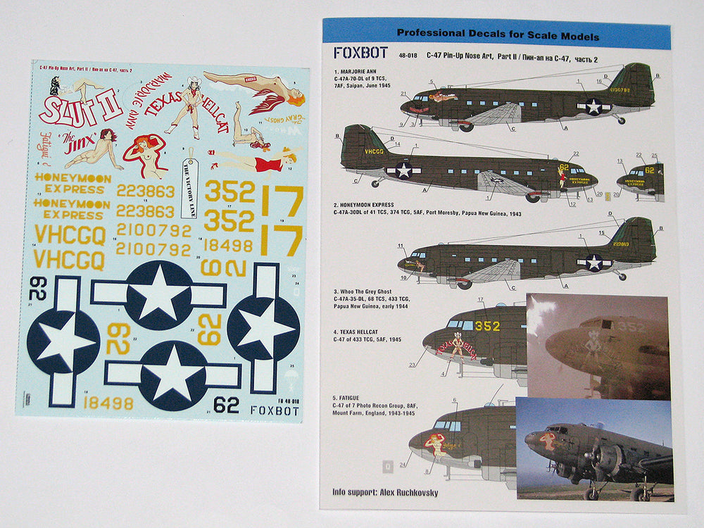 Foxbot FBOT48018A 1:48 C-47 Dakota “Pin-Up Nose Art” Pt 2