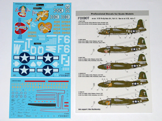 Foxbot FBOT48020 Douglas A-20 Boston Pin-Up Nose Art Pt 2 1:48